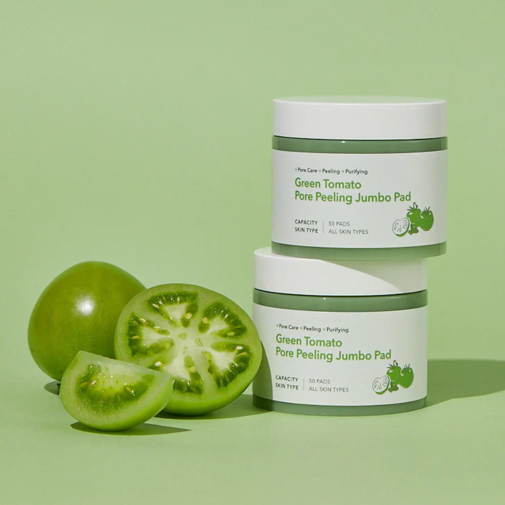 Green Tomato Pore Peeling Jumbo Pad - 60 pads (180ml) - Image 3